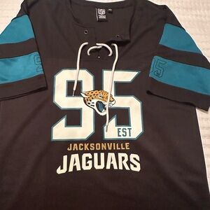 NFL Jacksonville Jaguars Black and Teal Jersey
